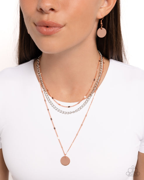 Dainty Development Copper Necklace Paparazzi