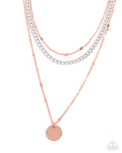 Dainty Development Copper Necklace Paparazzi