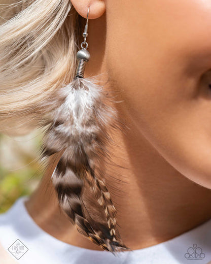 Delicate Desert Brown Earrings Paparazzi