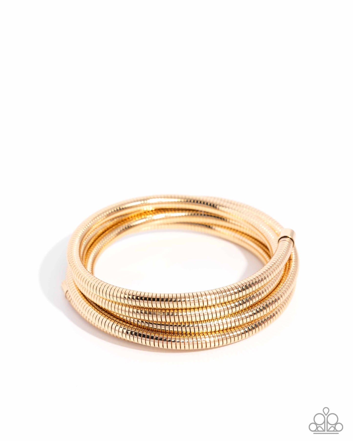 Coiled Command Gold Bracelet Paparazzi