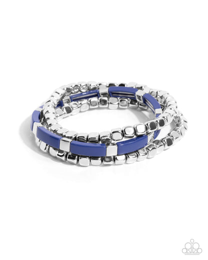 Colorful Cadenza Blue Bracelet Paparazzi