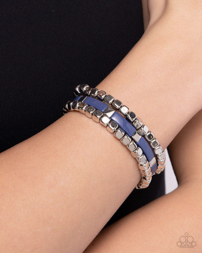 Colorful Cadenza Blue Bracelet Paparazzi