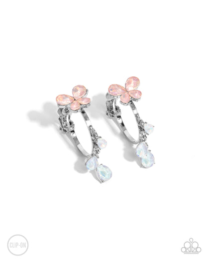 Fairy Fantasy Orange Clip-On Earrings Paparazzi