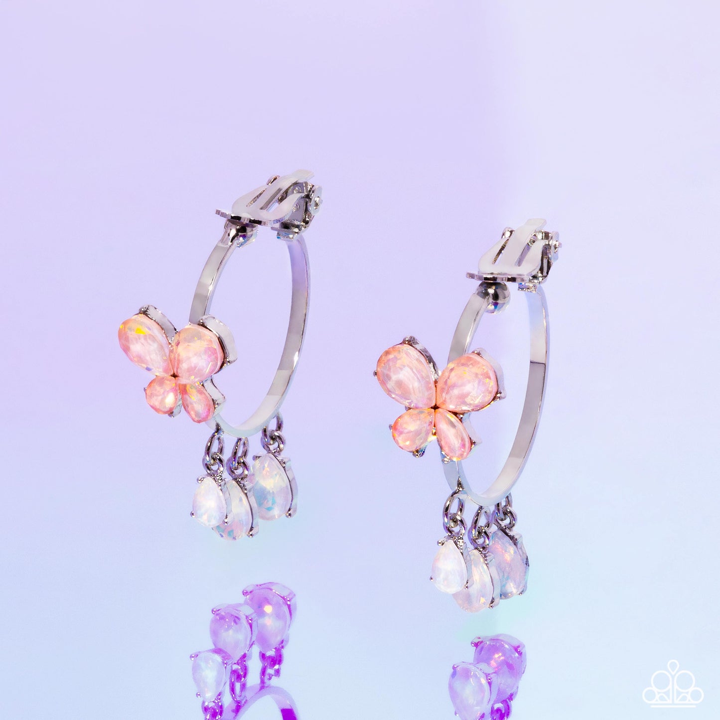 Fairy Fantasy Orange Clip-On Earrings Paparazzi