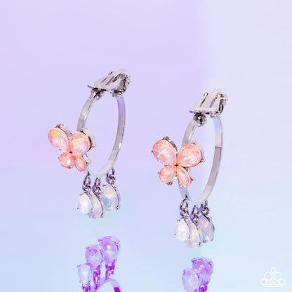 Fairy Fantasy Orange Clip-On Earrings Paparazzi