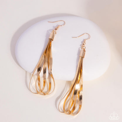 Keen Keepsake Gold Earrings Paparazzi