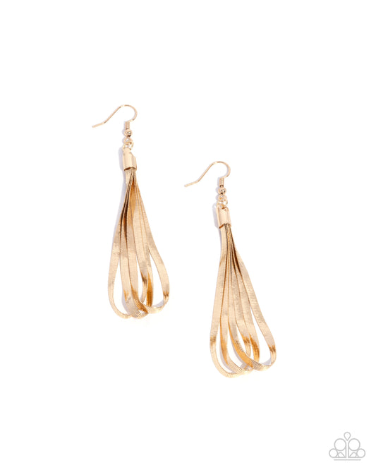 Keen Keepsake Gold Earrings Paparazzi