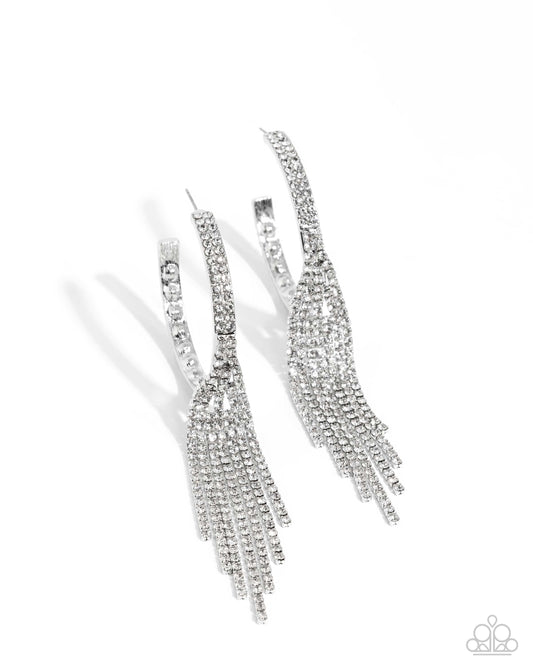 Jaw-Dropping Jubile White Post Earrings Paparazzi