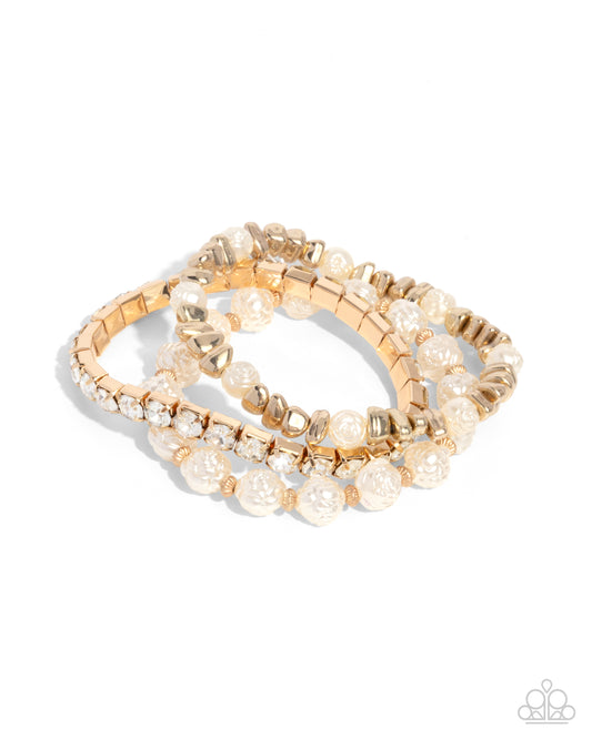 Fair Florals Gold Bracelets Paparazzi