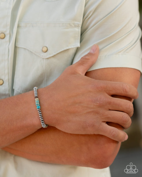 Marbled Mecca Blue Bracelet Paparazzi