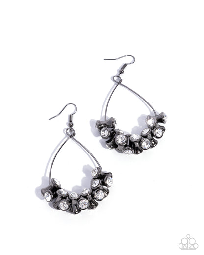 Courageous Chandelier Black Earrings Paparazzi