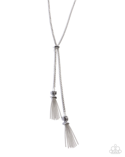 Tassel Transit Black Necklace Paparazzi