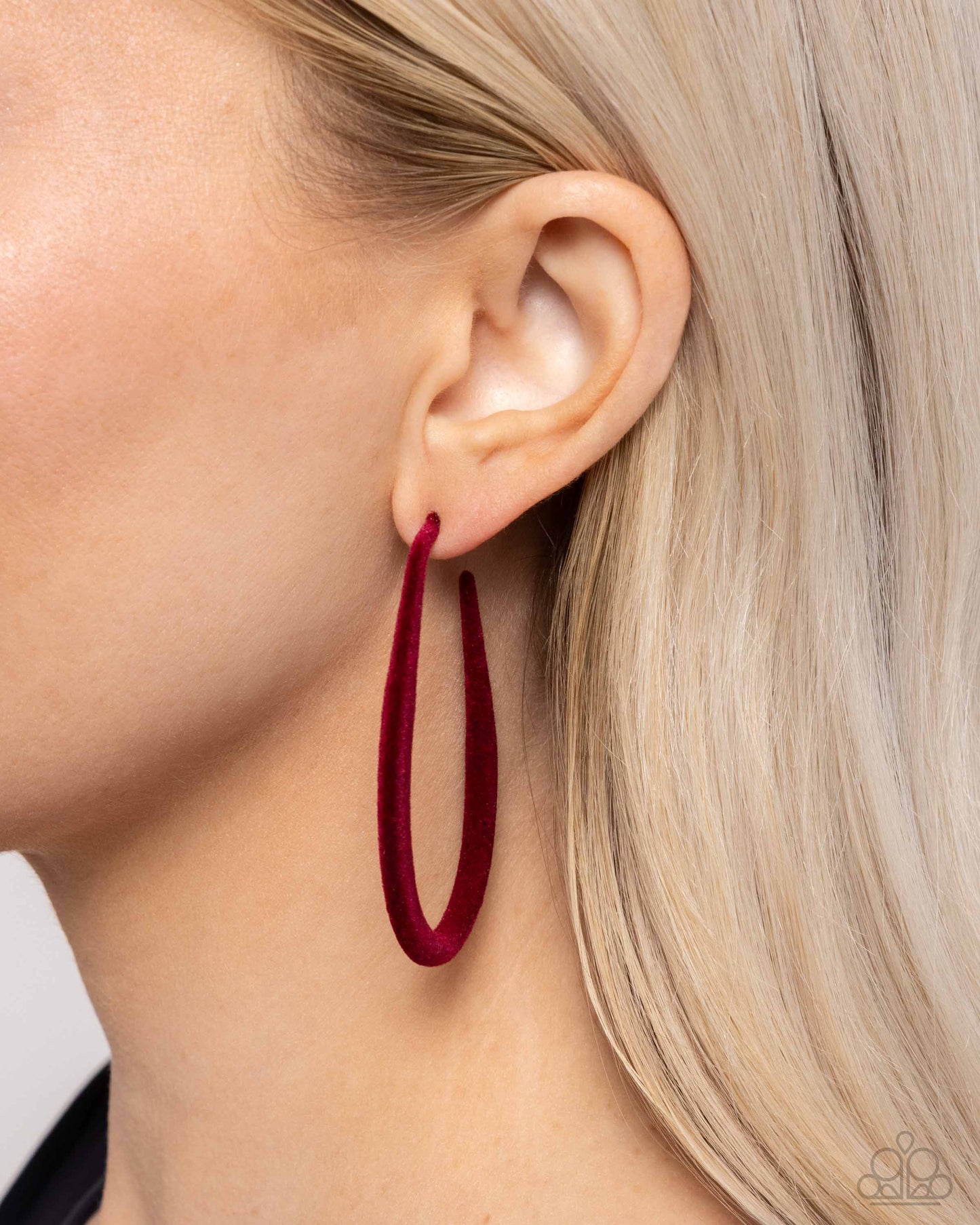 The Right Angle Red Hoope Earrings Paparazzi