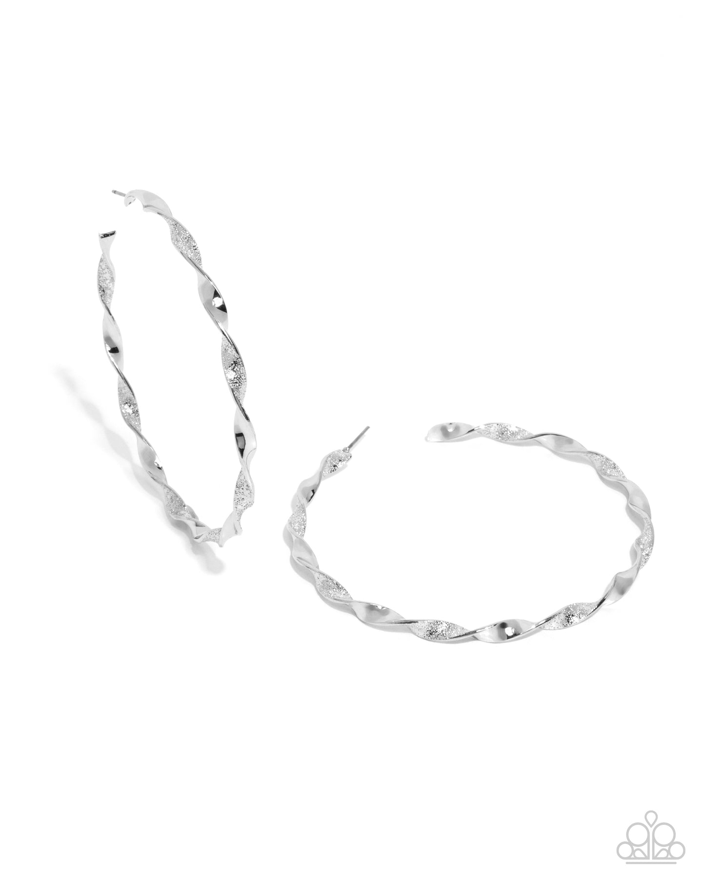 Steady Spirals Silver Hoop Earrings Paparazzi