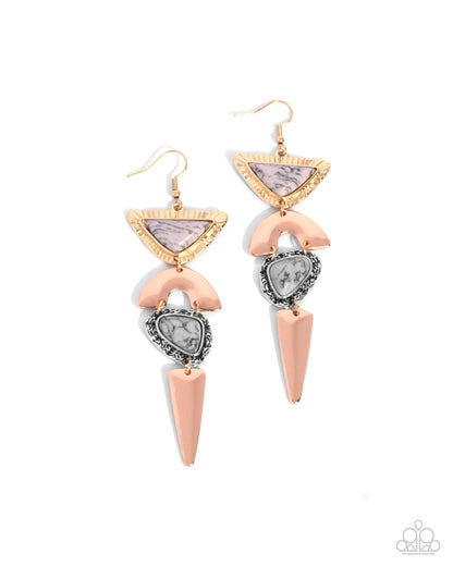 Shape Shifting Stones Multi Earrings Paparazzi