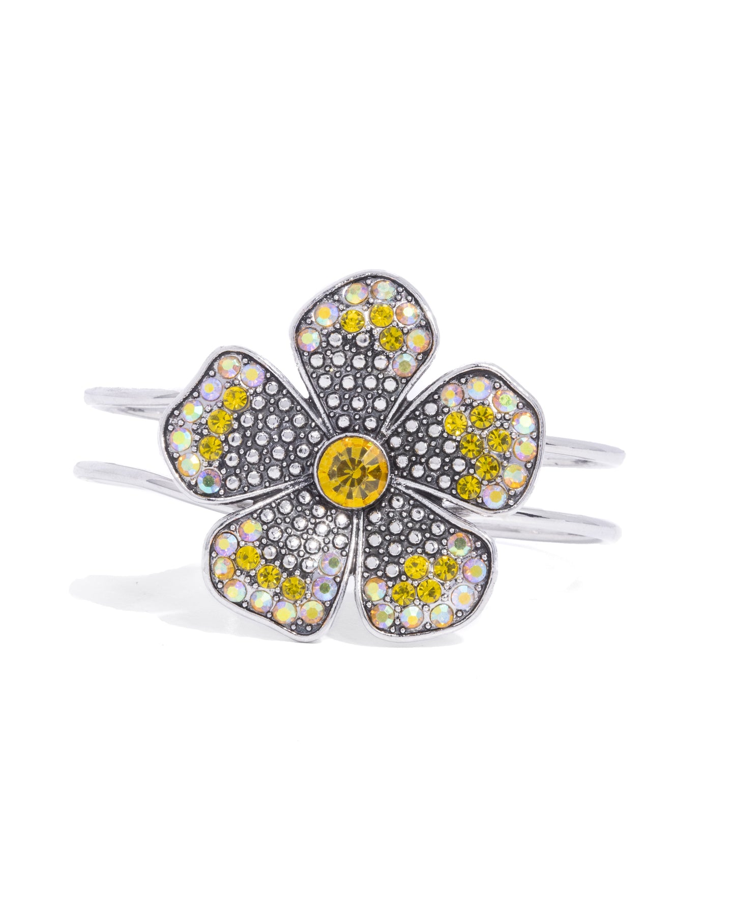 Bedazzled Bloom Yellow Bracelet Paparazzi