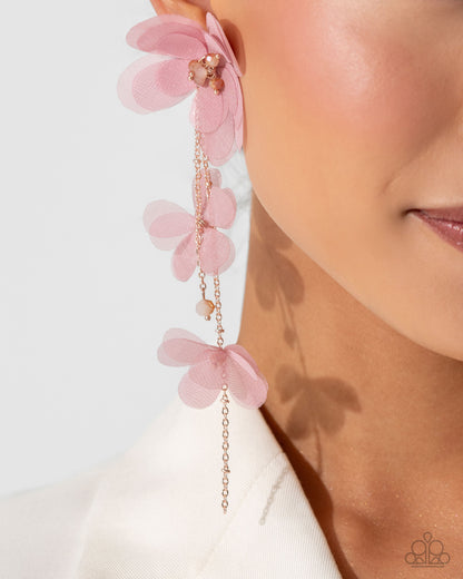 Balletcore Pink Post Earrings Paparazzi