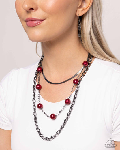 High-Class Haute Red Necklace Paparazzi