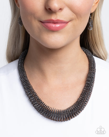 Trenchant Tribute Black Necklace Paparazzi