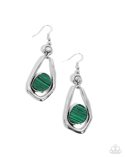 Scouting Spirals Green Earrings Paparazzi