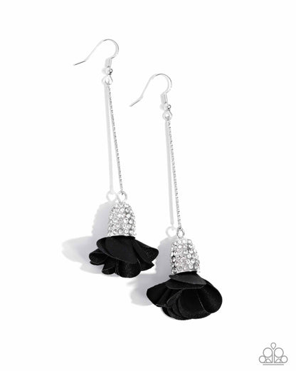 Drop Dead Dazzle Black Earrings Paparazzi