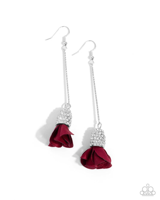 Drop Dead Dazzle Red Earrings Paparazzi