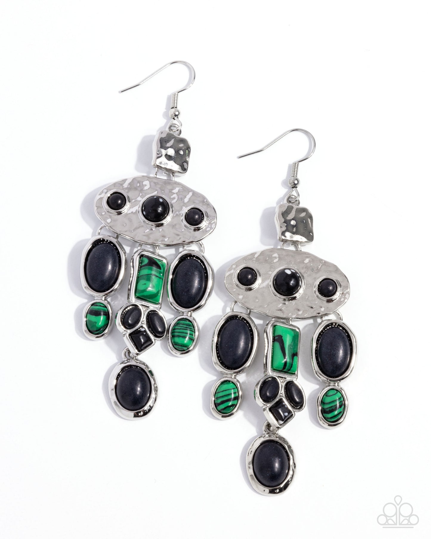 Inspired Interval Black Earrings Paparazzi