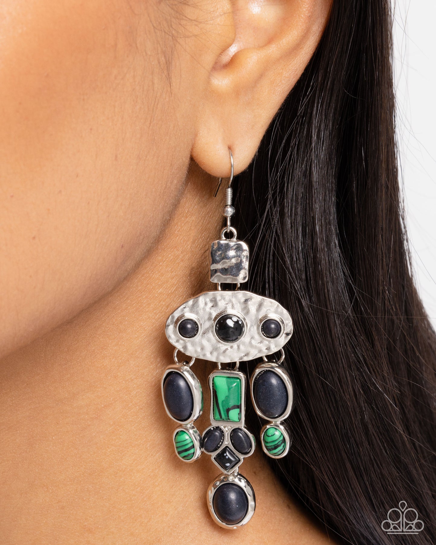 Inspired Interval Black Earrings Paparazzi