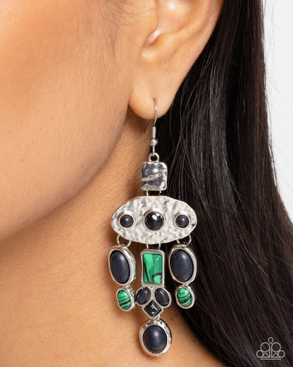 Inspired Interval Black Earrings Paparazzi