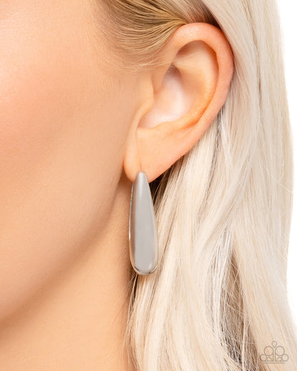 Eloquent Estate Silver Hoop Earrings Paparazzi