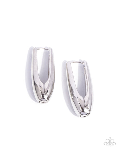 Eloquent Estate Silver Hoop Earrings Paparazzi