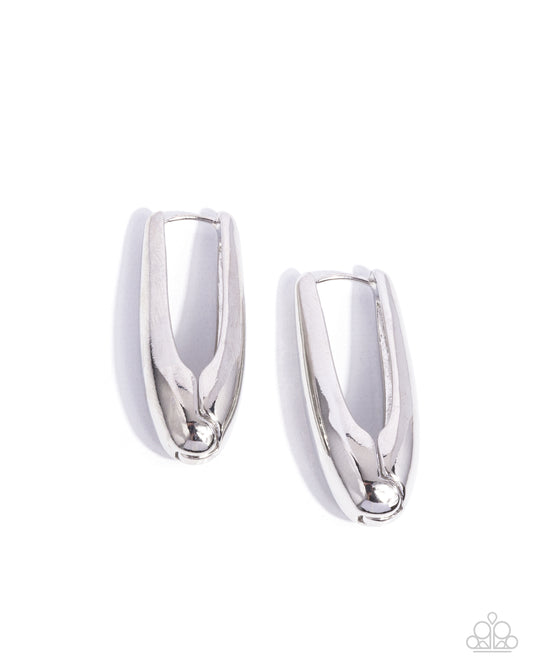 Eloquent Estate Silver Hoop Earrings Paparazzi