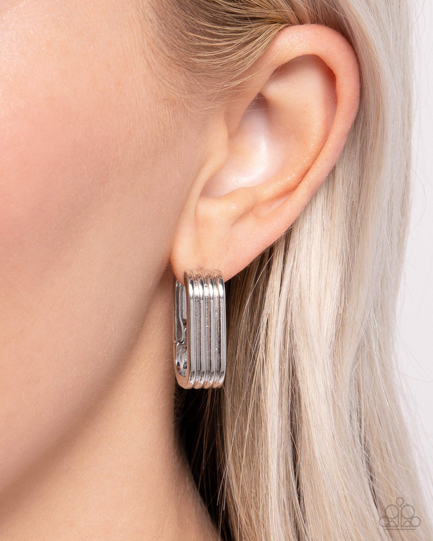 Vendetta Vanity Silver Hoop Earrings Paparazzi