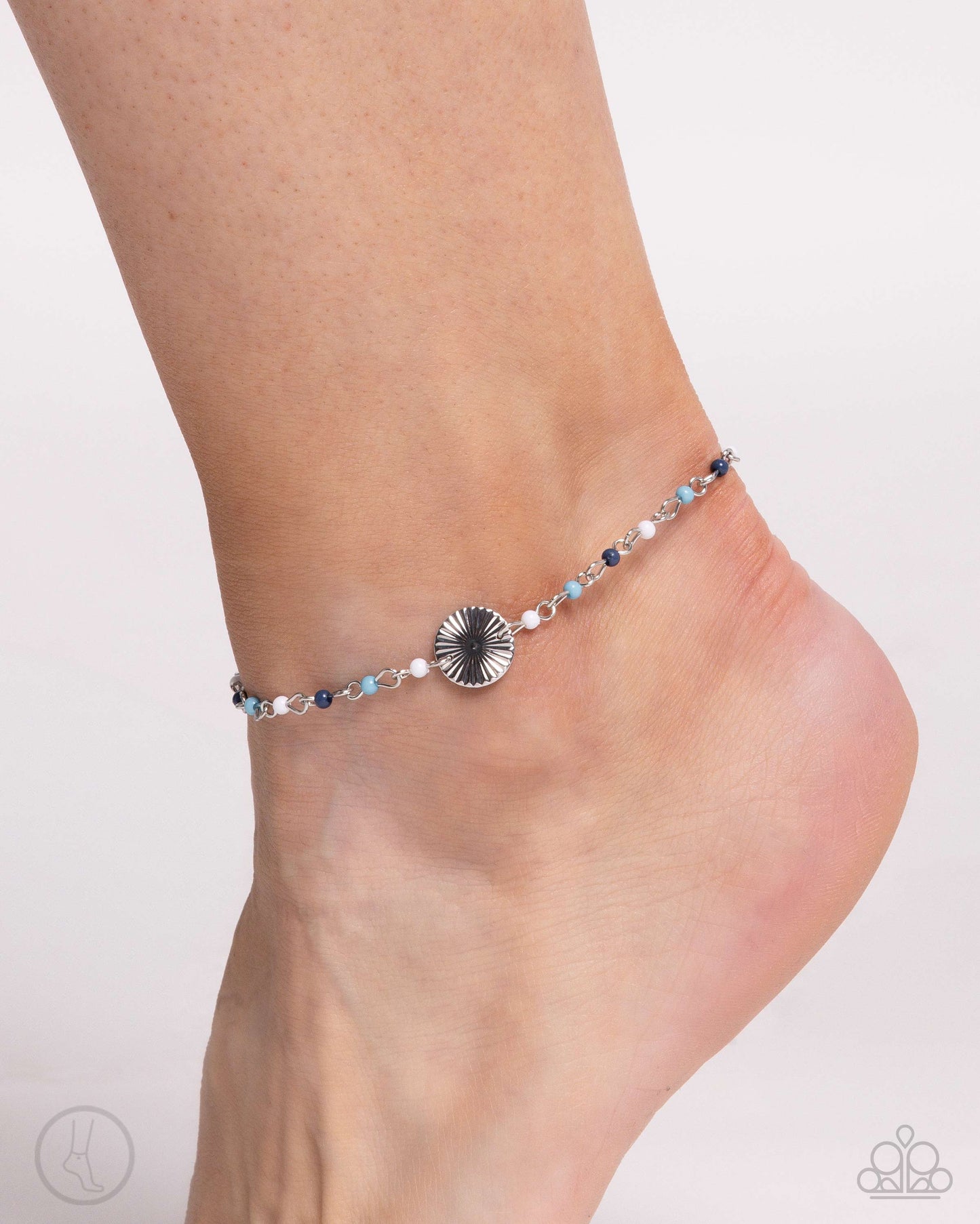 Florida Freestyle Blue Ankle Bracelet Paparazzi