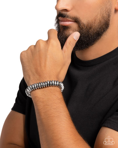 Dynamic Discs Silver Bracelet Paparazzi