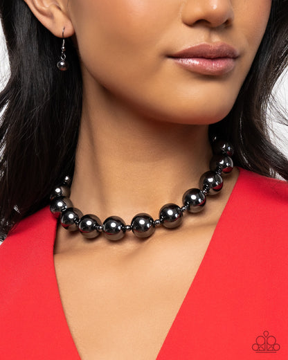 Flattery Will Get You Everywhere Black Necklace Paparazzi