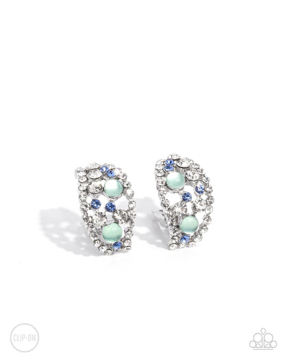 Elite Embrace Green Clip-On Earrings Paparazzi