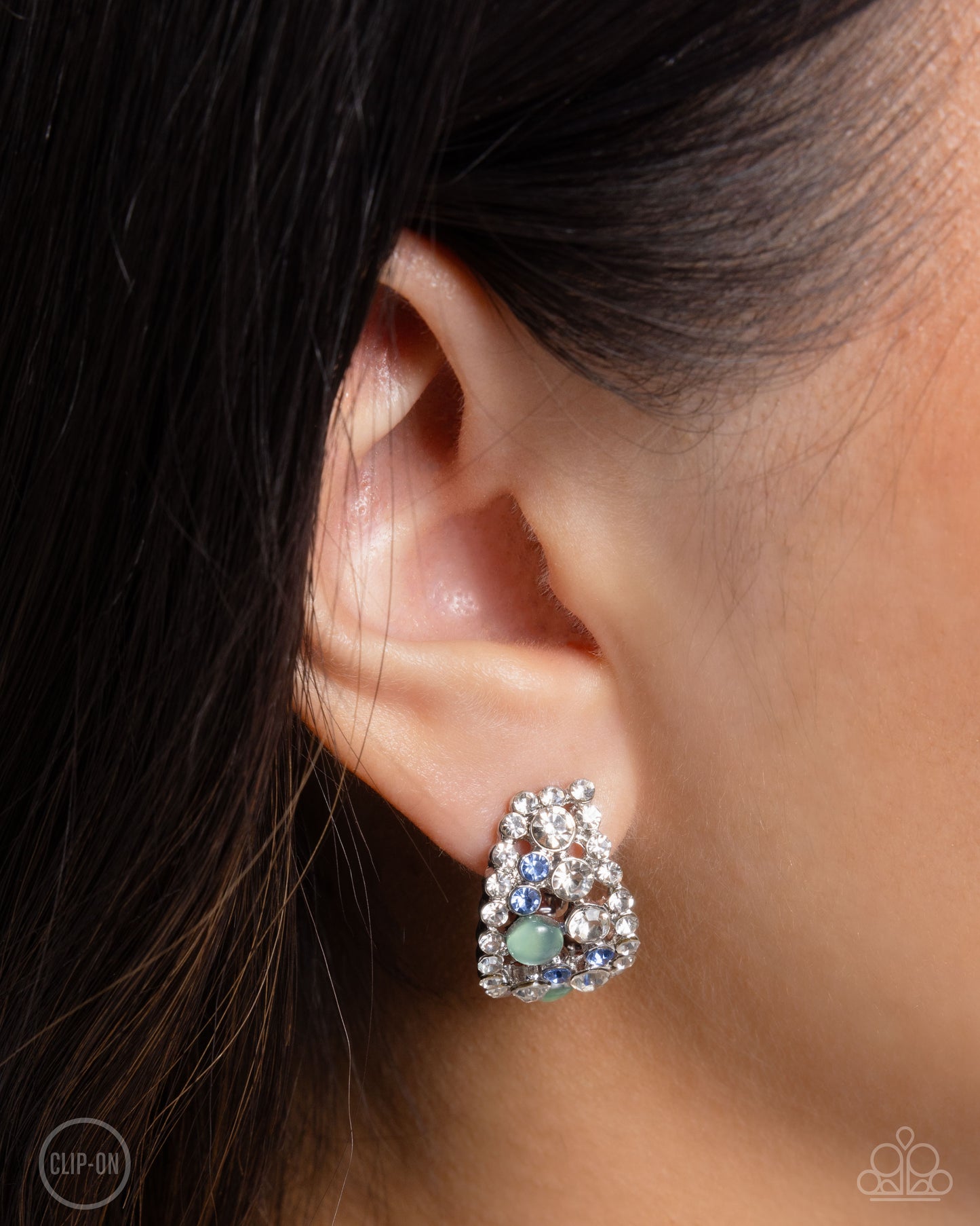 Elite Embrace Green Clip-On Earrings Paparazzi