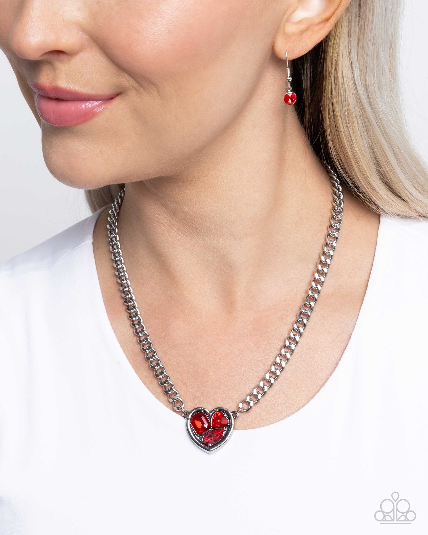 Tasteful Triad Red Necklace Paparazzi