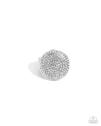 Studded Scout White Ring Paparazzi