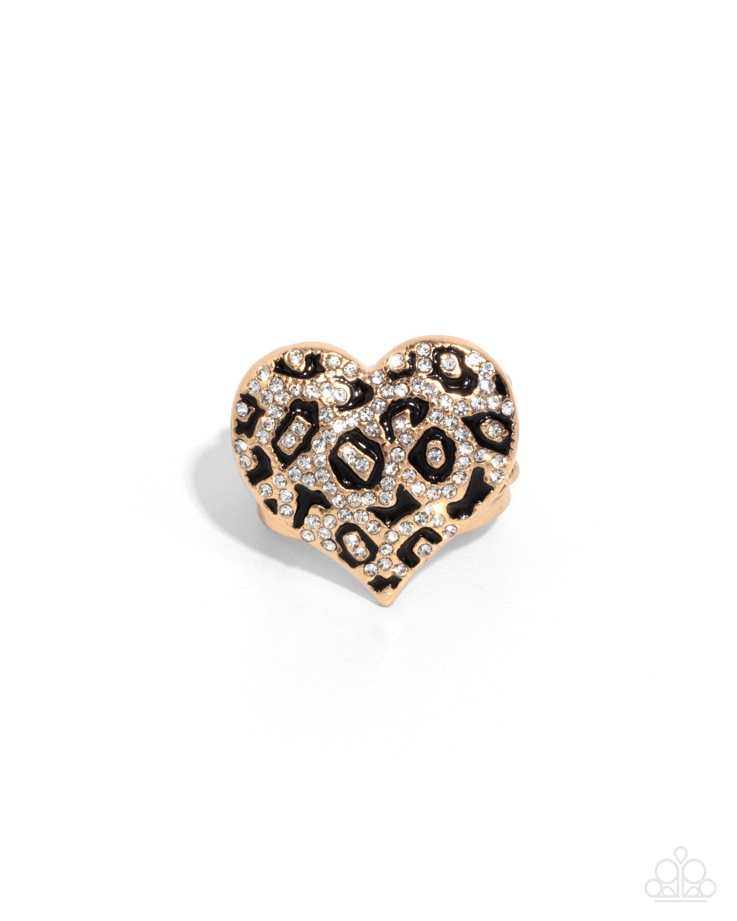 Cheetah Cameo Gold Ring Paparazzi