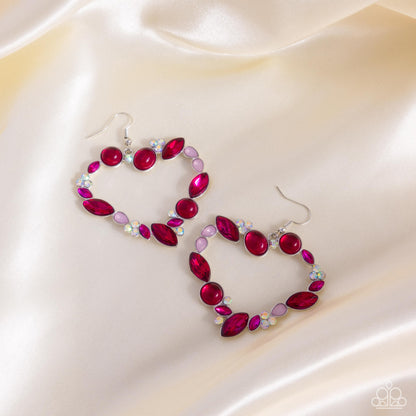 Heart Hierarchy Pink Earrings Paparazzi