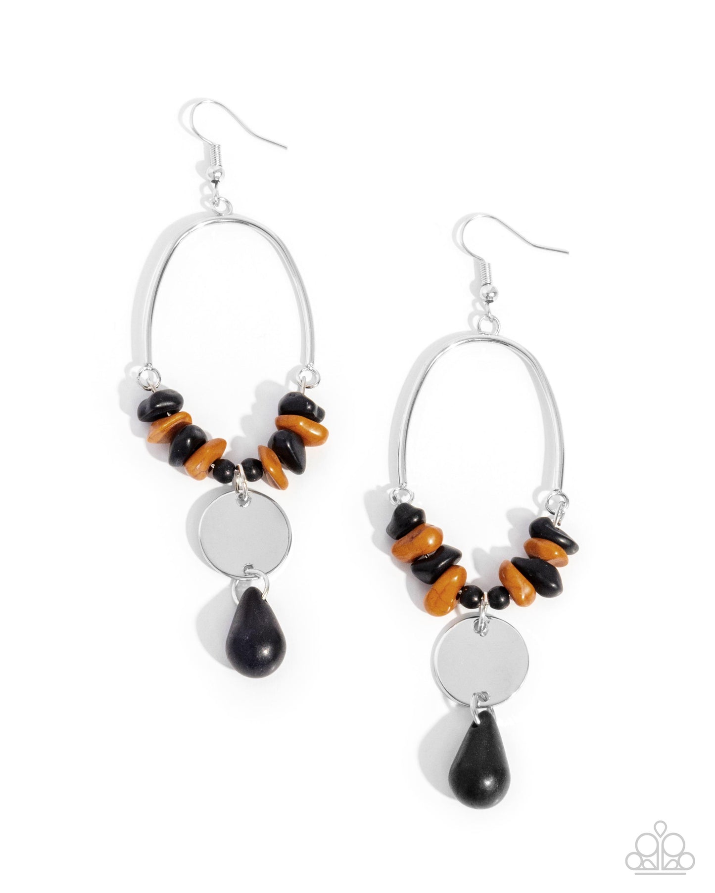 Suspended Santa Fe Black Earrings Paparazzi