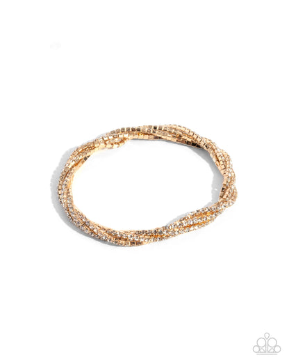 Twisted Triumph Gold Bracelet Paparazzi