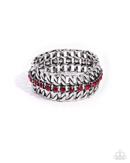 Secure Shimmer Red Bracelet Paparazzi