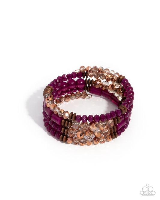 Defaced Dance Purple Bracelet Paparazzi