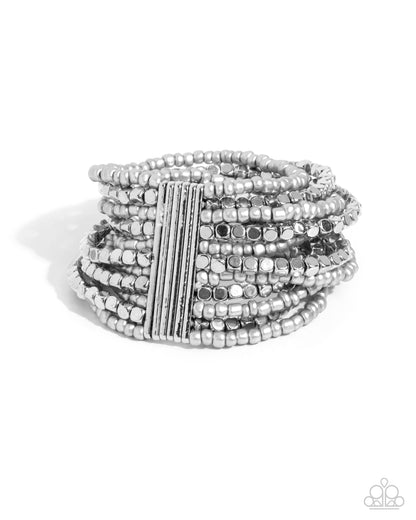 Spirited Stack Silver Bracelet Paparazzi