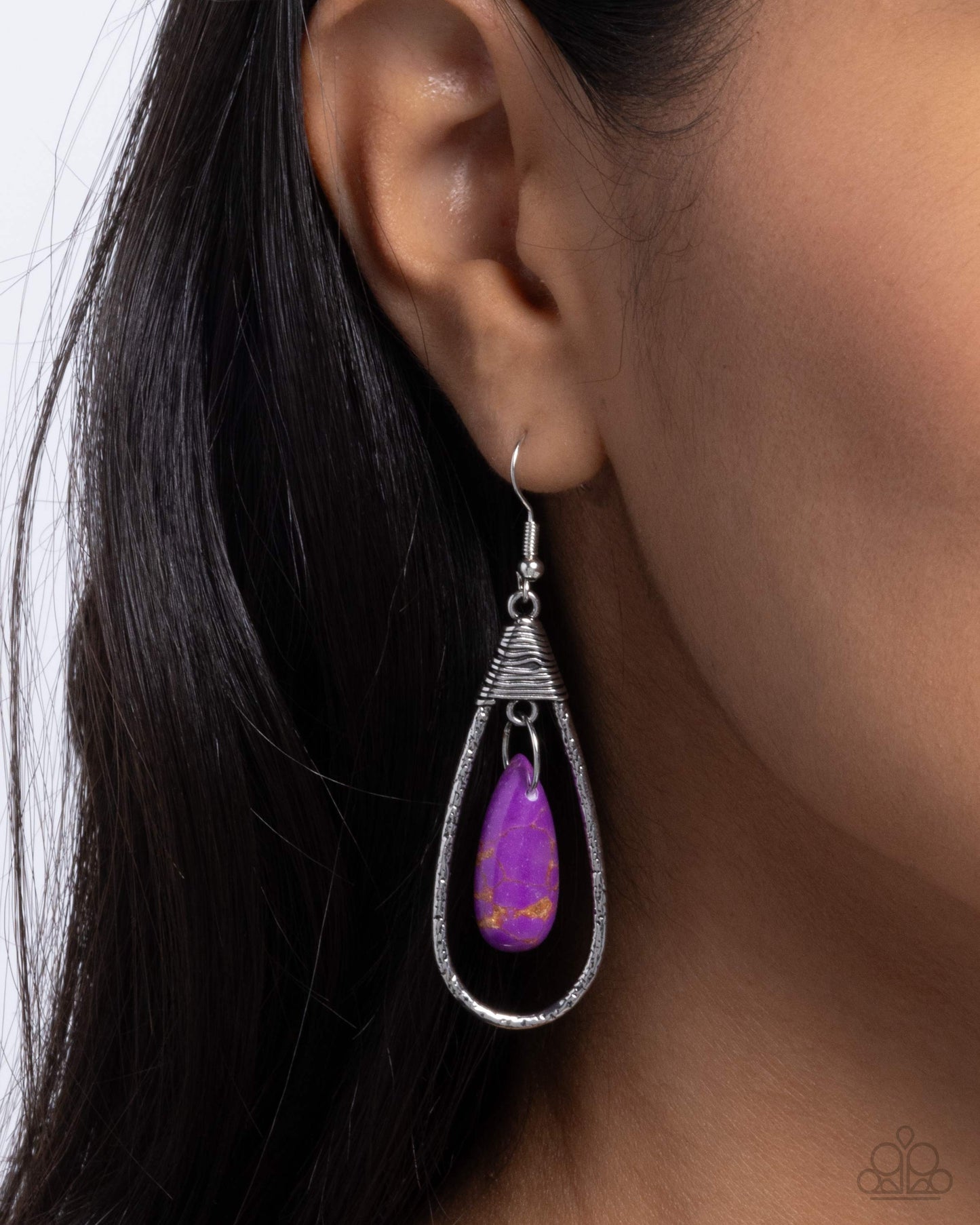 Neatly Natural Purple Earrings Paparazzi