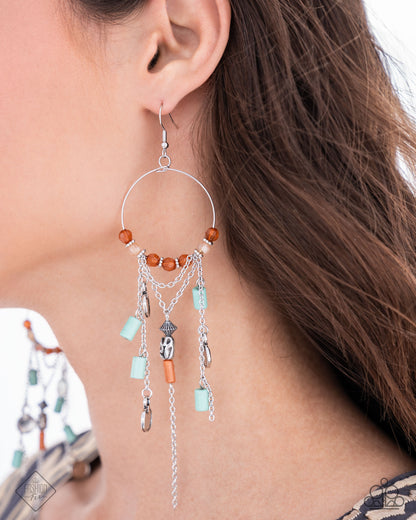 Commanding Cascade Blue Earrings Paparazzi