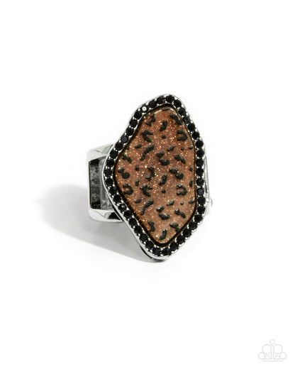 Sporadic Stone Brown Ring Paparazzi